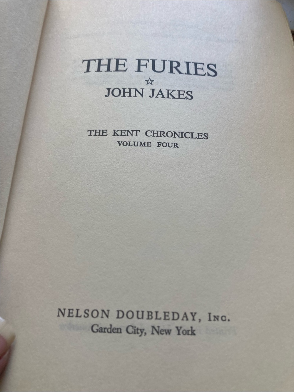 The Furies by John Jakes - White & Purple Hardcover - Picture 3 of 7